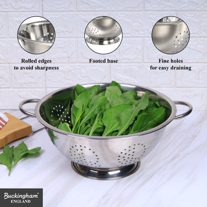 Buckingham Stainless Steel Fine Mesh Deep Colander