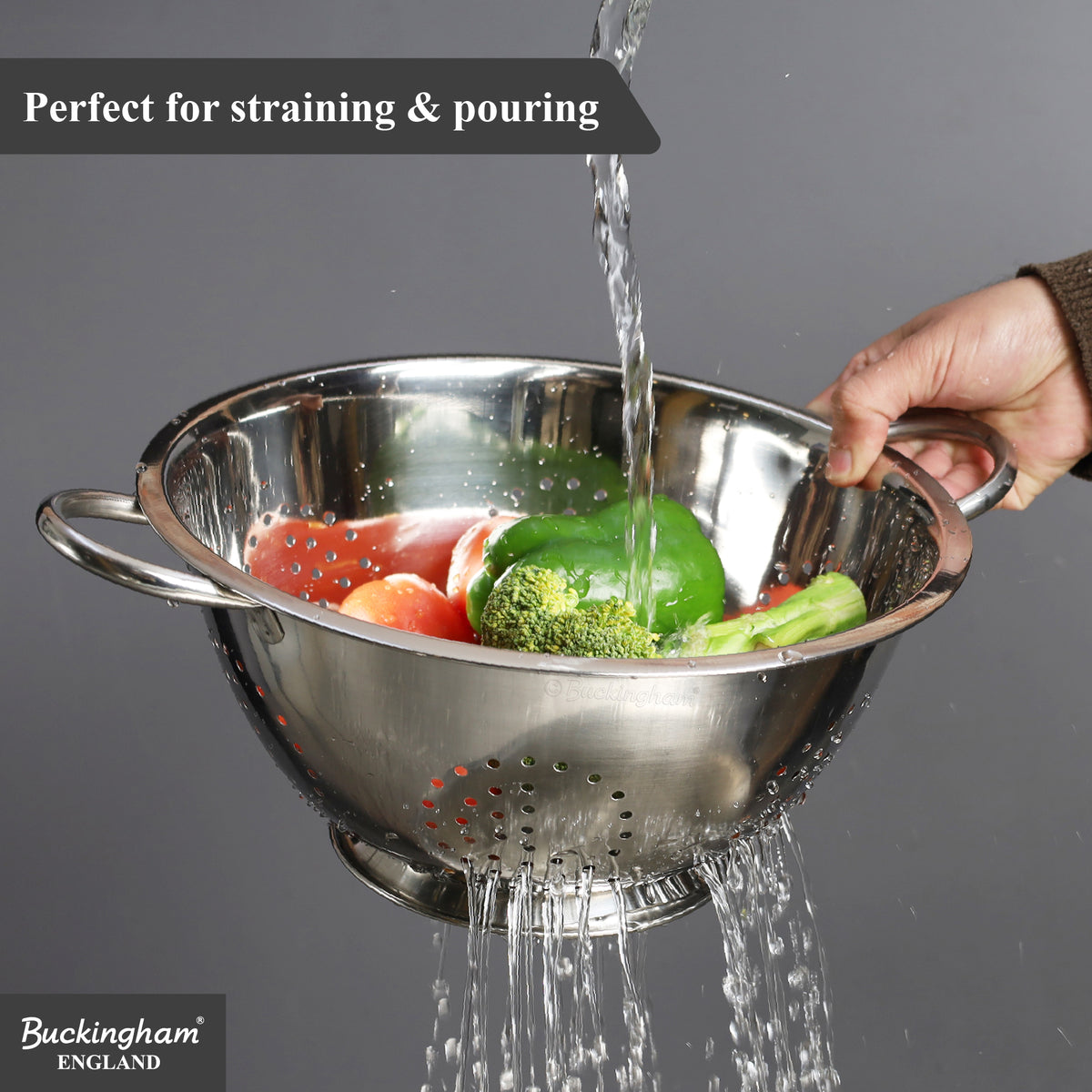 Buckingham Stainless Steel Fine Mesh Deep Colander
