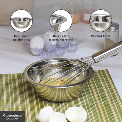 Buckingham Stainless Steel Deep Mixing Bowls for Kitchen