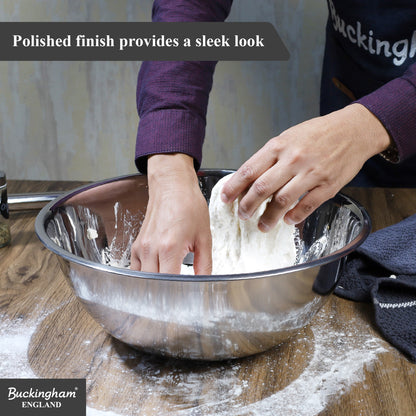 Buckingham Stainless Steel Deep Mixing Bowl 34 cm