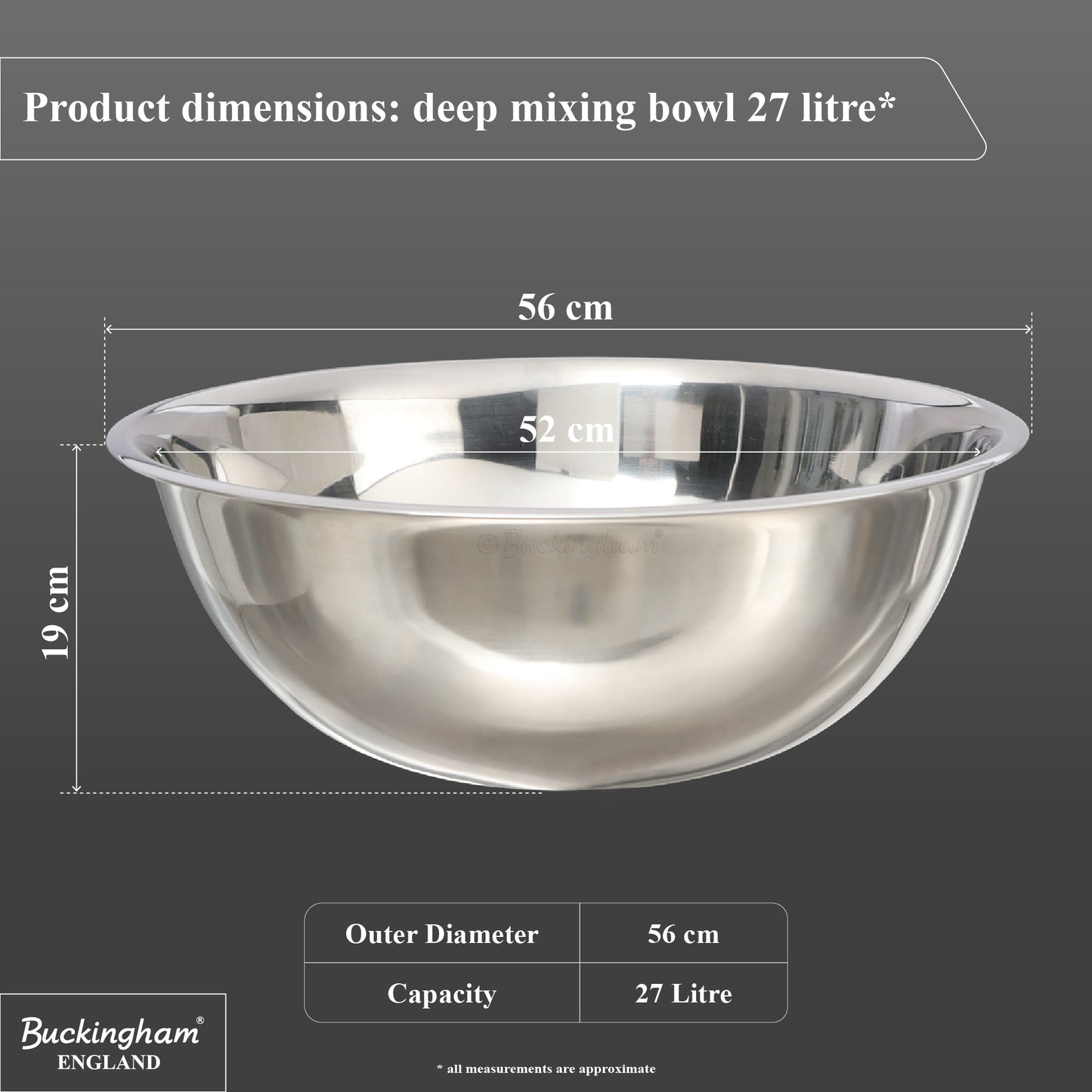 Buckingham Stainless Steel Large Washing up bowls