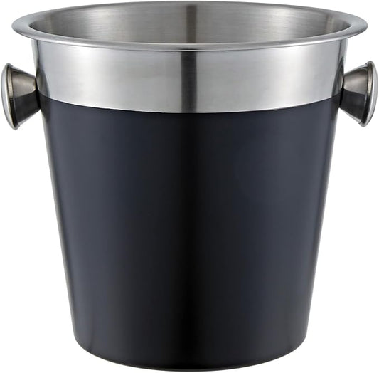 Buckingham Stainless Steel Champagne/Wine Bottle Bucket 4.8 L / 21.5 cm (Black Finish)