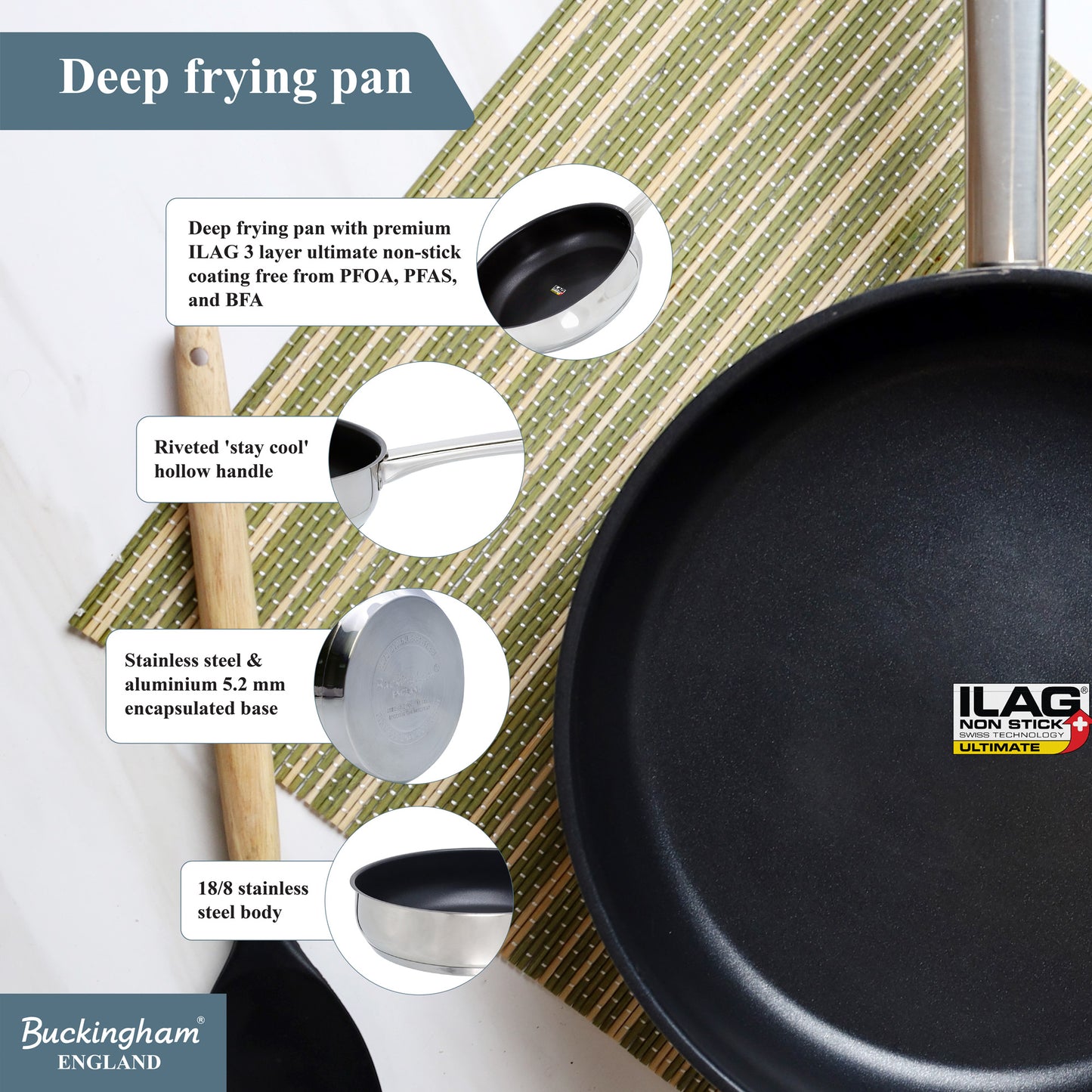 Buckingham 5-Piece Stainless Steel Cookware Set