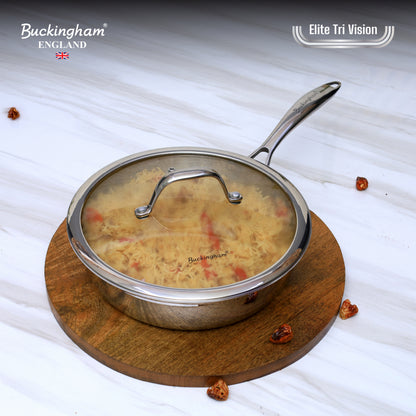Buckingham Elite Tri-ply 18/8 Stainless Steel Sauté Pan