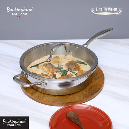Buckingham Elite Tri-ply 18/8 Stainless Steel Sauté Pan