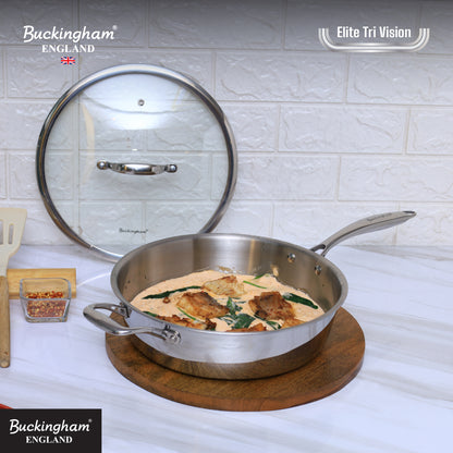 Buckingham Elite Tri-ply 18/8 Stainless Steel Sauté Pan