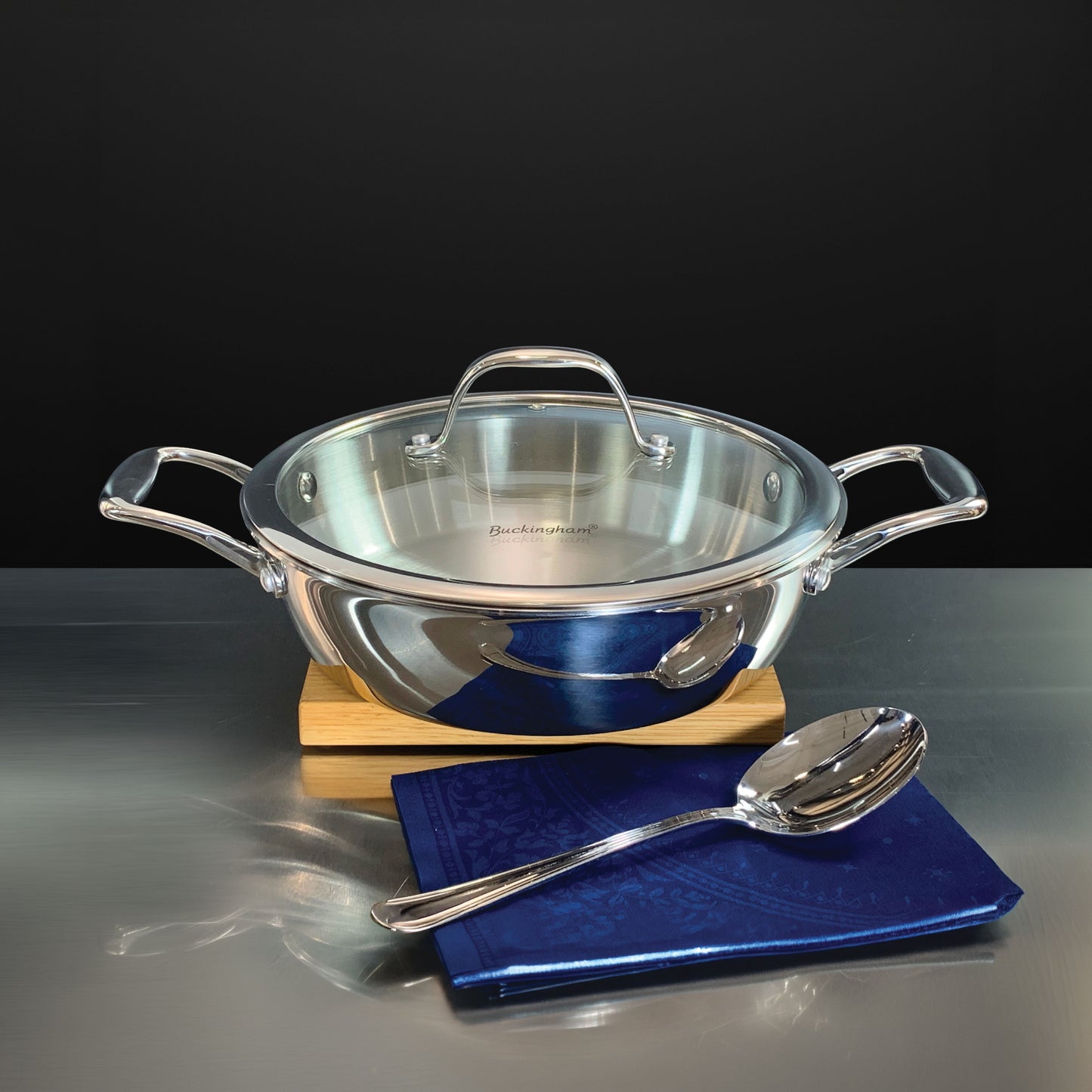 Buckingham Elite Tri 18/8 Stainless Steel Sauteuse Pan