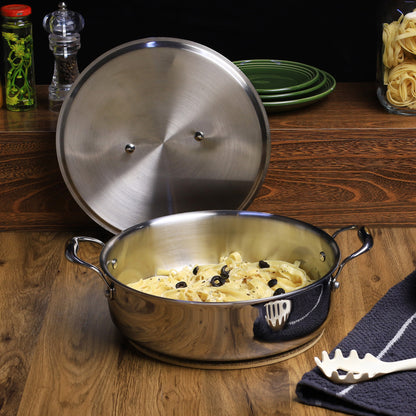 Buckingham Elite Tri-ply 18/8 Stainless Steel Sauteuse pan