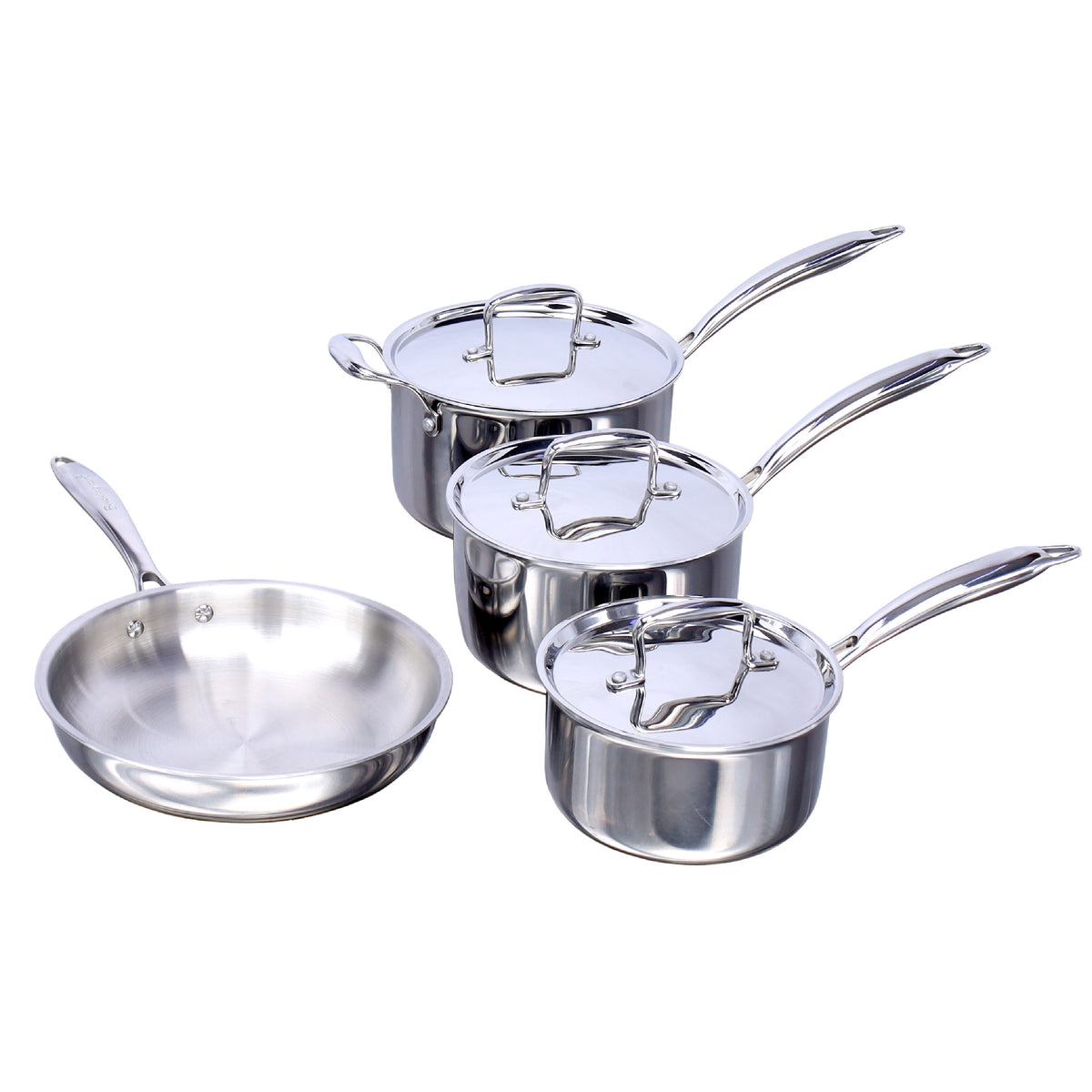 Buckingham Stainless Steel 18/8 Elite Triply set of 4 cookware
