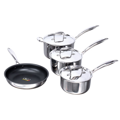 Buckingham 18/8 Stainless Steel Elite Tri set of 4 cookware.
