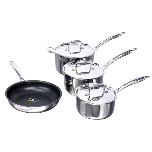 Buckingham 18/8 Stainless Steel Elite Tri set of 4 cookware.