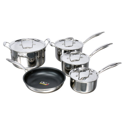 Buckingham Stainless Steel 18/8 Elite Tri set of 5 cookware.