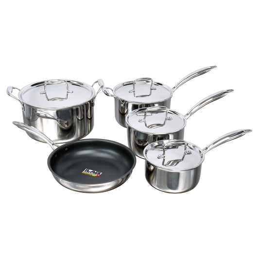 Buckingham Stainless Steel 18/8 Elite Tri set of 5 cookware.