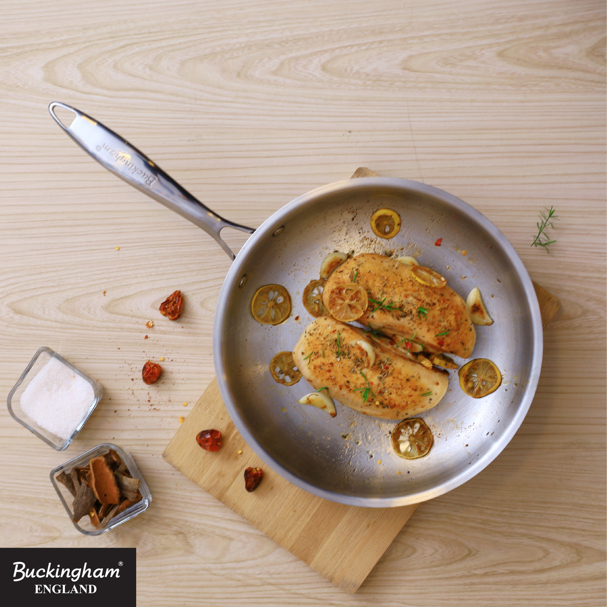 Buckingham Stainless Steel 18/8 Elite Tri set of 5 cookware.