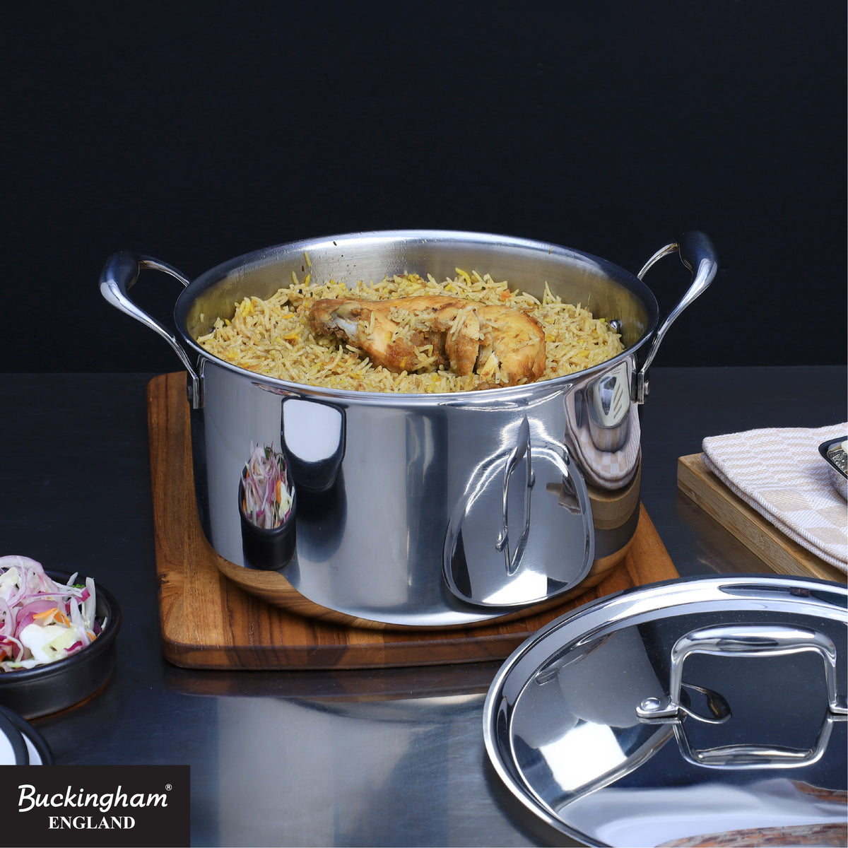 Buckingham Stainless Steel 18/8 Elite Tri set of 5 cookware.