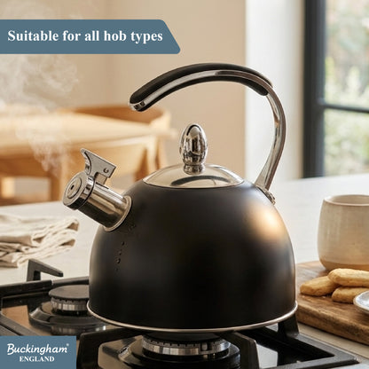 Stove Top Kettle | Black | Sideview   