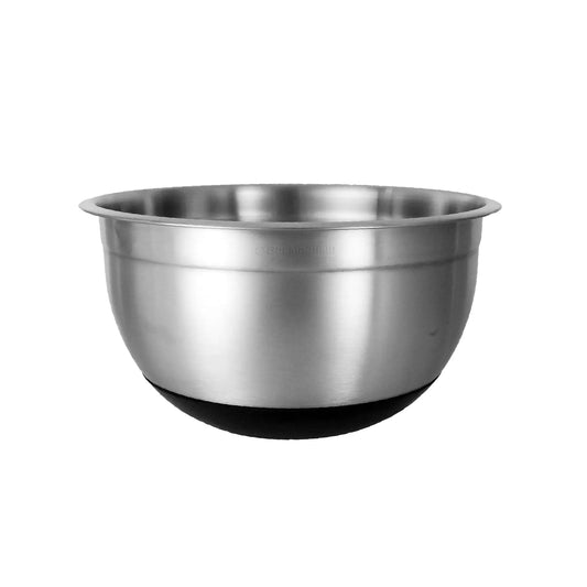 Buckingham 5 Litre Stainless Steel Bowls Designer Salad Mixing Bowl with Silicon Base, Silver Buckingham Buckingham Cookware UK