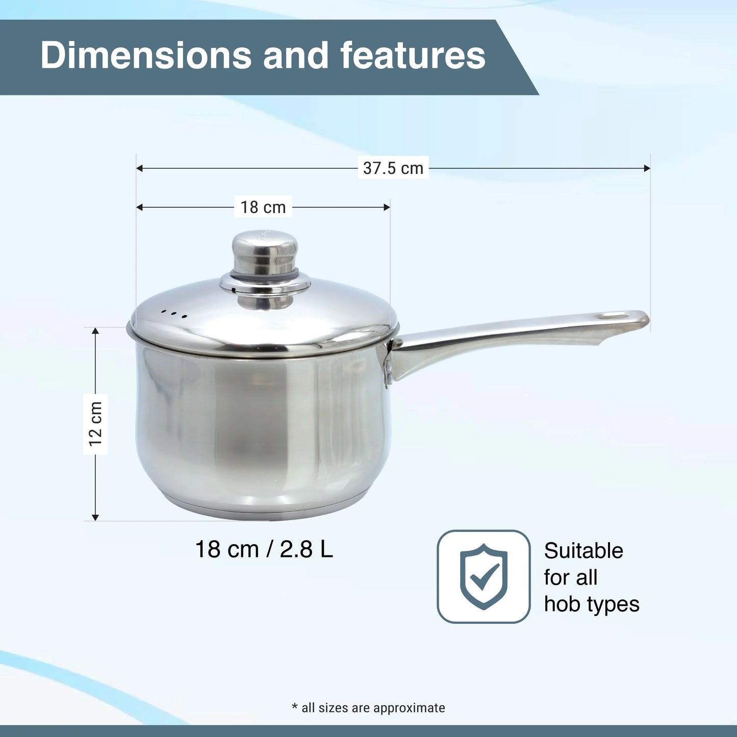 Buckingham Premium Induction Stainless Steel saucepan Buckingham Cookware UK