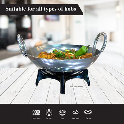 Buckingham Premium Stainless Steel Induction Cooking Balti curry dish Buckingham Cookware UK