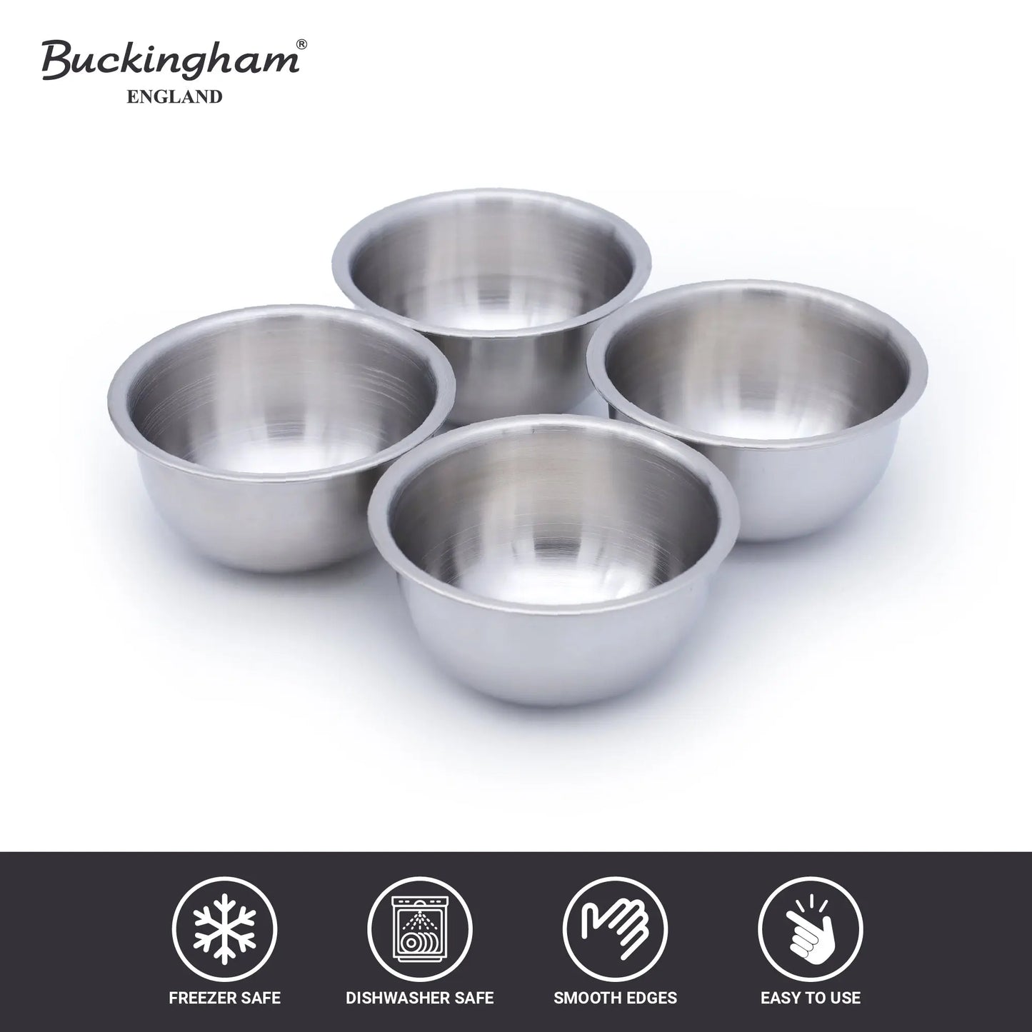 Buckingham Pudding Serving Bowls Matt Finish 0.2 L / 10 cm perfect for serving Desserts Puddings Easy to handle Dishwasher safe Buckingham Cookware UK Buckingham Cookware UK