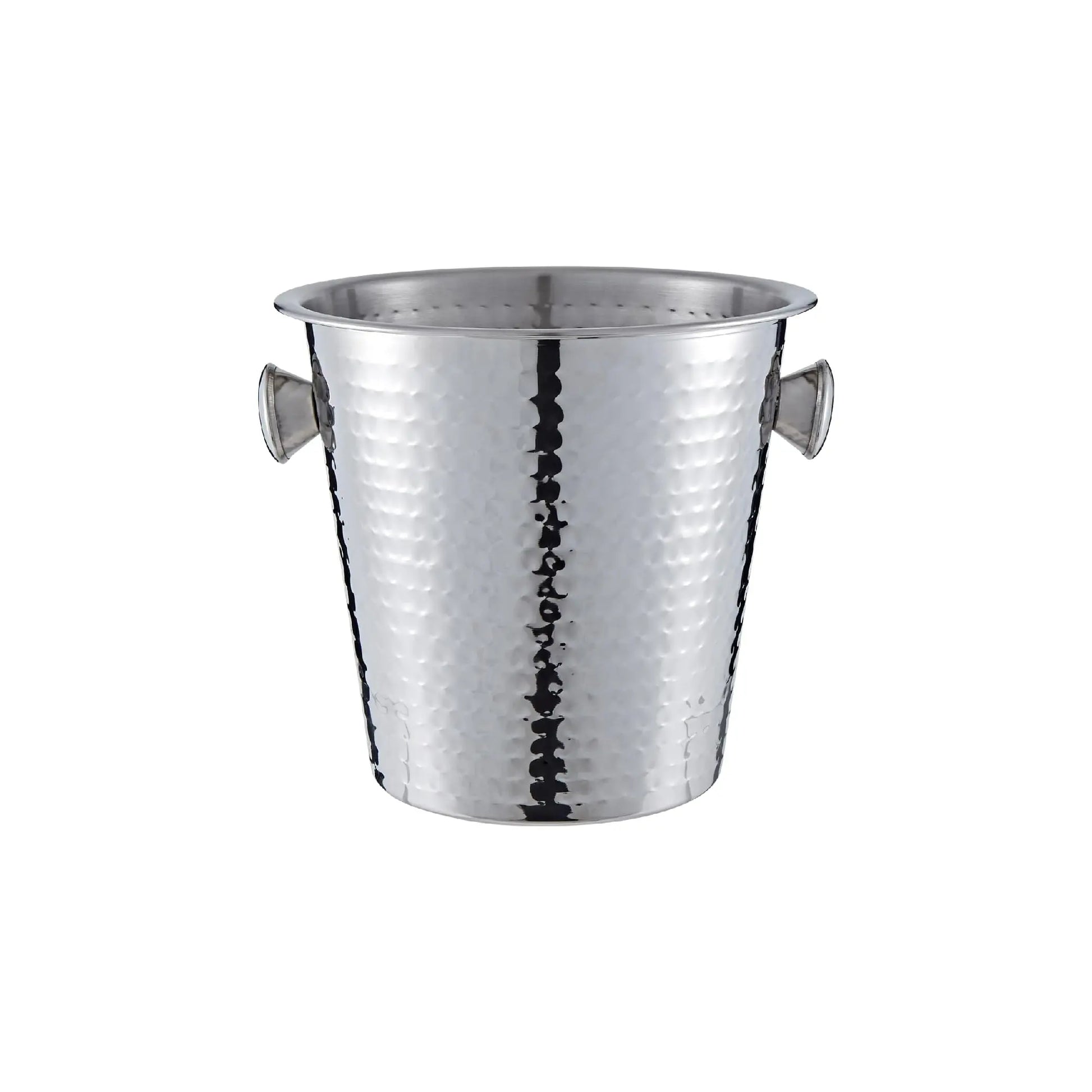 Buckingham Stainless Steel Champagne/Wine Chiller Bucket 4.8 L / 21.5 cm (Hammered Effect) Buckingham Cookware UK