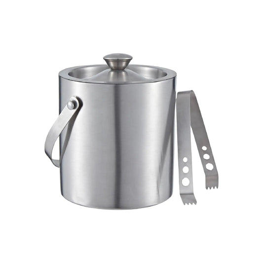 Buckingham Stainless Steel Double Wall Ice Bucket 2 L + Tong (Matt) Buckingham