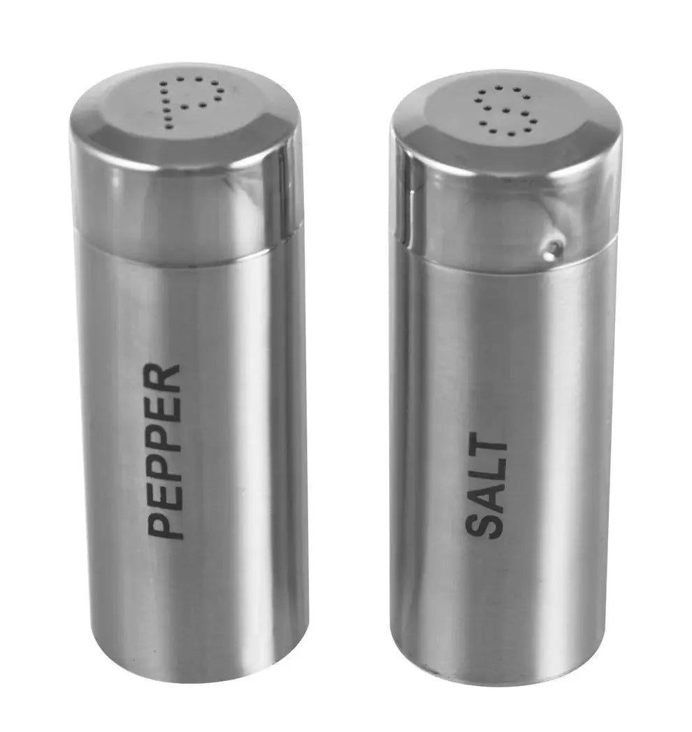 stainless steel salt and pepper set