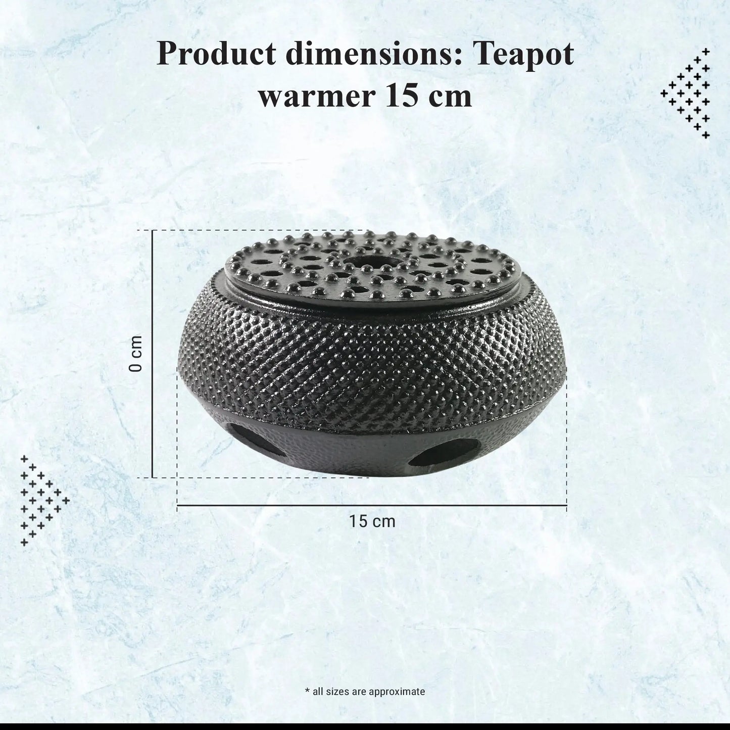 Buckingham Tetsubin Japanese Style Cast Iron Teapot Tea Pot Warmer 15cm Hobnail Buckingham Cookware UK