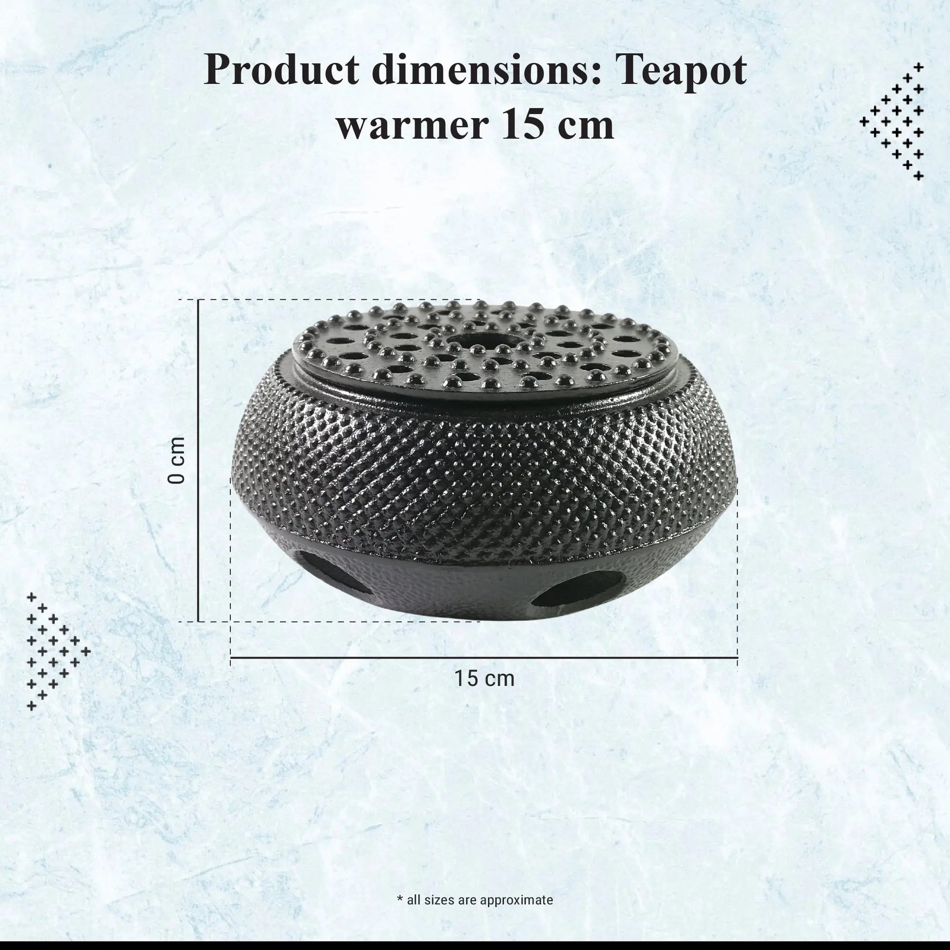 Buckingham Tetsubin Japanese Style Cast Iron Teapot Tea Pot Warmer 15cm Hobnail Buckingham Cookware UK