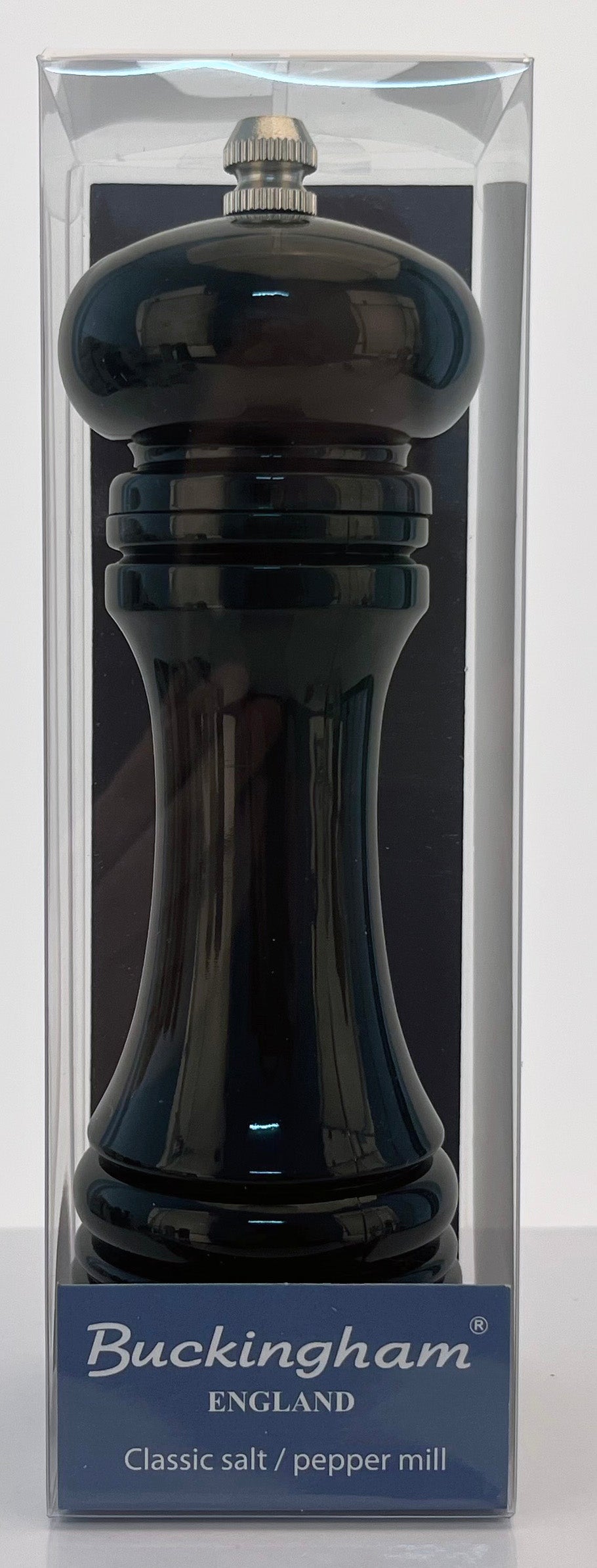 Buckingham ABS Plastic in Gloss Black Classic Salt/Pepper mill