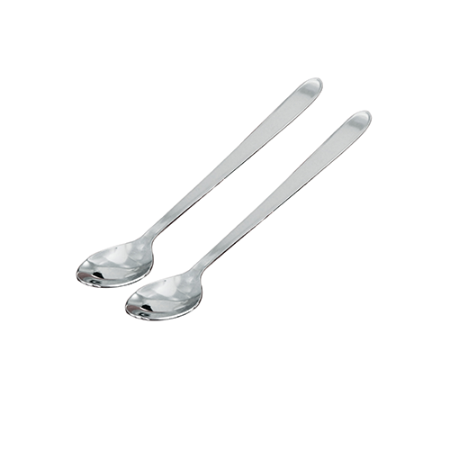 Buckingham Pack of 2 Stainless Steel Latte Spoons Long Handle