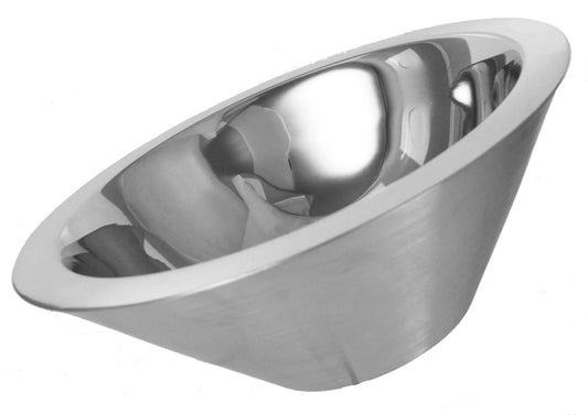 Buckingham 34 cm Stainless Steel Stylish Double Wall Fruit Salad Bowl, Silver Buckingham